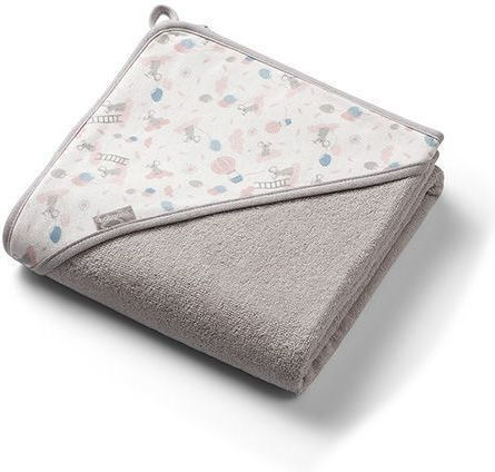 Babyono Βρεφική Κάπα-Μπουρνούζι με Κουκούλα Gray 100x100εκ.