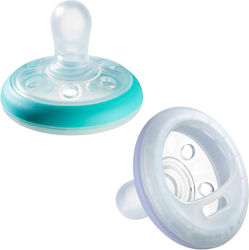 Tommee Tippee Ορθοδοντικές Πιπίλες Σιλικόνης Breast-like Νυκτός για 6-18 μηνών 2τμχ