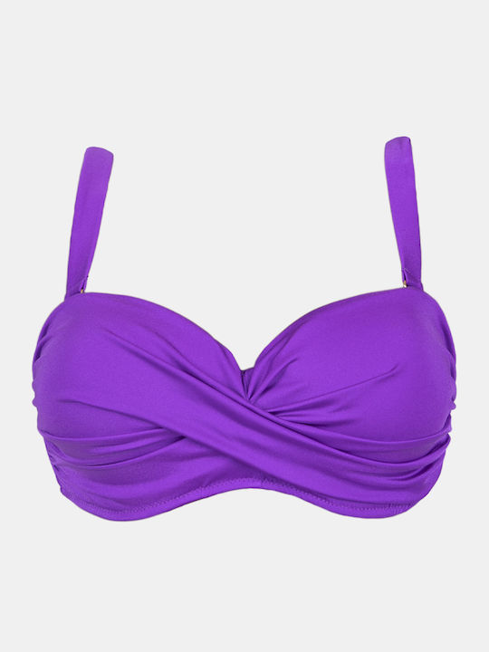 Rock Club Strapless Bikini Top D Cup Purple BP2...