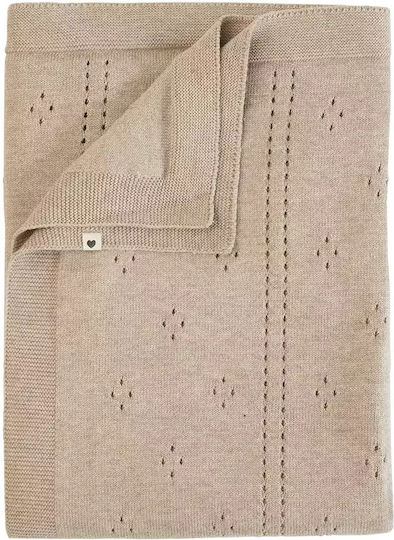 Bibs Pătură Pepinieră Swaddling pături Tricotat Bej Vanilla 70x100cm