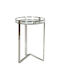 Round Side Table Silver L42xW42xH61cm