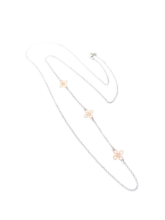 PS Silver Necklace from Pink Gold Plated Silver