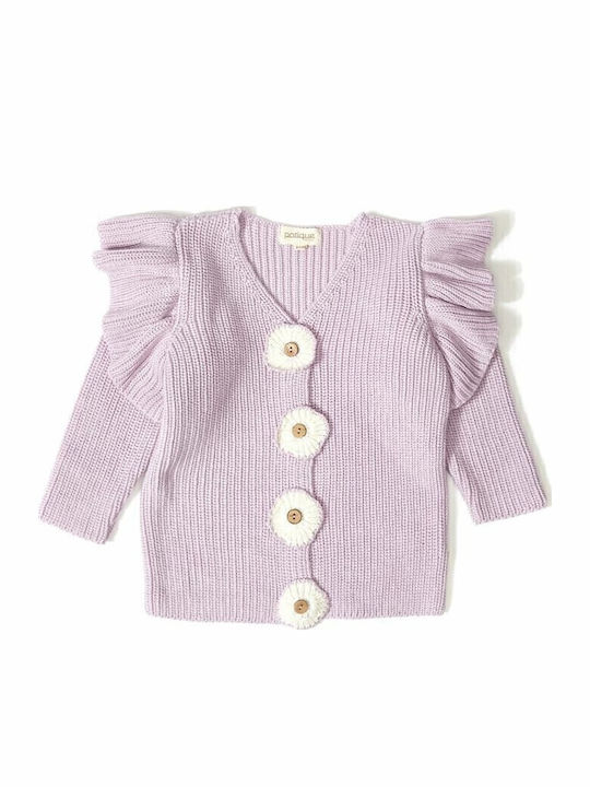 Kids Cardigan Purple