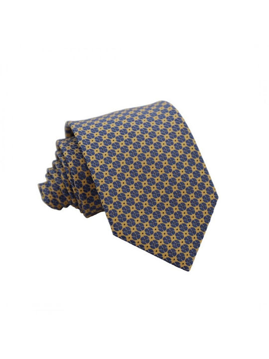 Yellow Blue Circular Tie 6/8cm