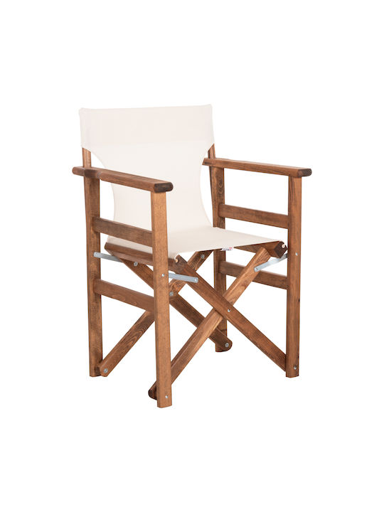 Director's Chair Wooden Textilene Karydi / Ekru 1pcs 60x52x86cm.