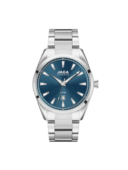 Jaga Watch Battery with Silver Metal Bracelet