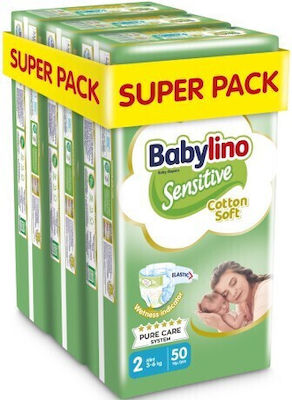 Babylino Sensitive Πάνες με Αυτοκόλλητο No. 2 για 3-6kg 150τμχ