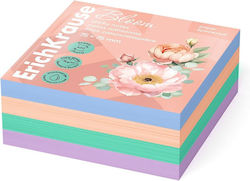 Αυτοκόλλητες Σημειώσεις Κύβος Erichkrause Pastel Bloom 75x75mm 400φ 4colors 61675