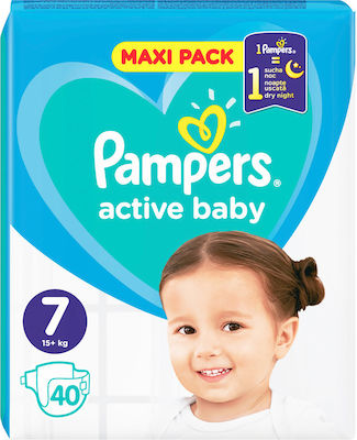 Pampers Tape Diapers Active Baby No. 7 for 15+ kgkg 40pcs