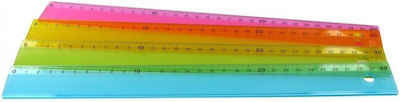 Liniară din plastic transparent colorat Kum de 30 cm