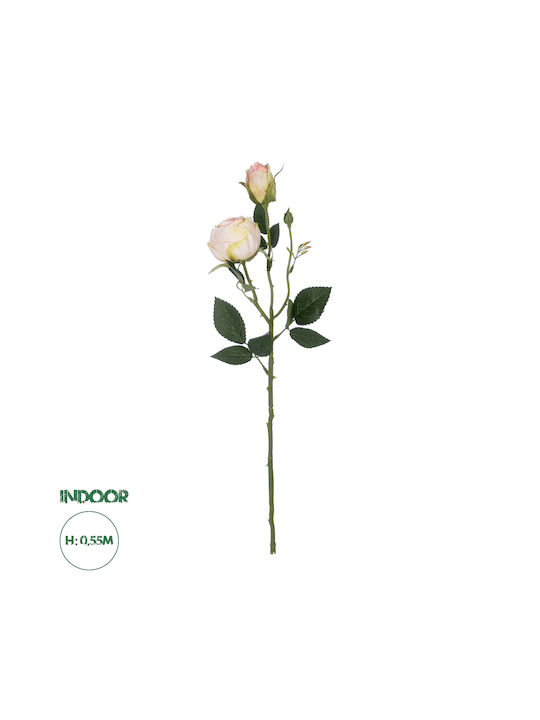 GloboStar Artificial Decorative Branch Rose Green 55cm 1pcs