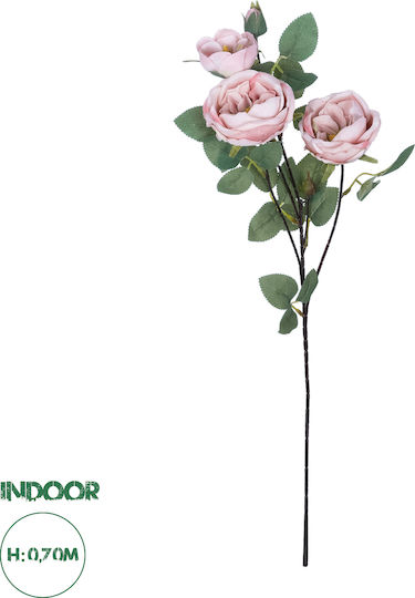 Dekorative künstliche Blume Rose Rosa 70cm GloboStar