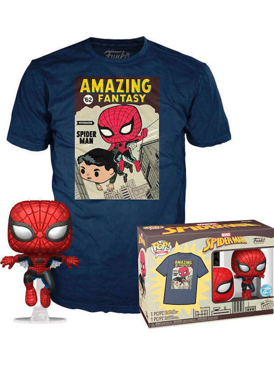 Funko Pop Tee Adult Spider-man Comic Cover Metallic Vinyl Figure Tricou L 889698779487