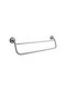 Karag Moderno Double Wall-Mounted Bathroom Rail ​50x50cm Silver