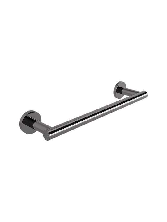 Verdi Omicron Single Wall-Mounted Bathroom Rail Black