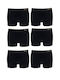 Uomo Men's Boxers Black 6Pack