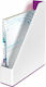 Organizator de fișiere de reviste Leitz alb mov A4 polistiren 7.3 X 31.8 X 27.2 cm