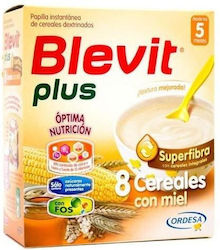 Ordesa Βρεφική Κρέμα Blevit Papilla Plus 8 Cereals Honey Superfiber για 5m+ 800gr