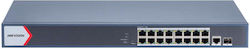 Hikvision DS-3E1518P-EI Unmanaged L2 PoE+ Switch with 16 Gigabit (1Gbps) Ethernet Ports and 1 SFP Port