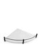 Karag Corner Wall Mounted Bathroom Shelf Glass 25x25x4cm Black