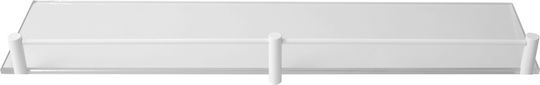 Karag Επιτοίχια Ραφιέρα Μπάνιου Γυάλινη 60x11x4cm Λευκή