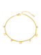 Callajewels Vergoldetes Fußarmband aus Stahl mit Zirkon