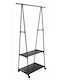 Rollbar Kleiderständer Schwarz 85x37x158cm