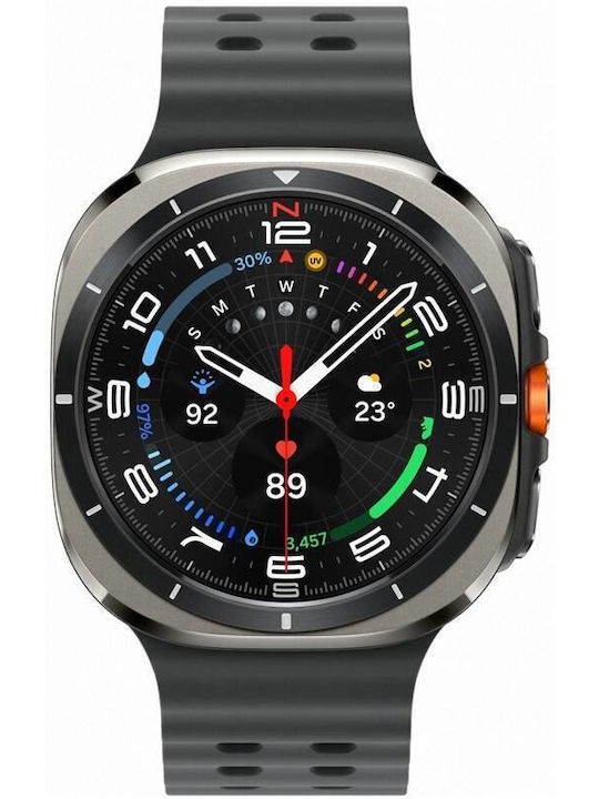 Samsung Galaxy Watch Ultra Titanium 47mm Αδιάβροχο με eSIM και Παλμογράφο (Titanium SIlver)