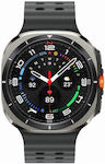 Samsung Galaxy Watch Ultra Titanium 47mm Αδιάβροχο με eSIM και Παλμογράφο (Titanium SIlver)