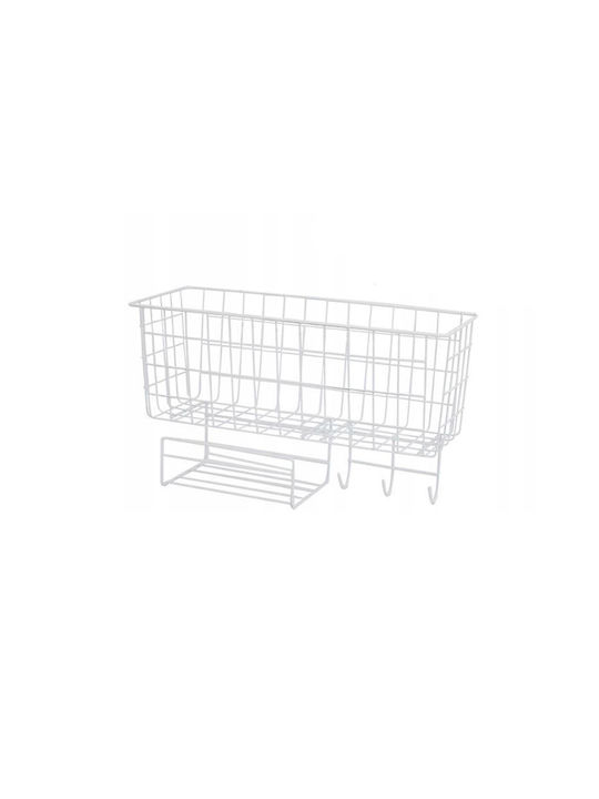Wall Metal Shelf 38x15x21cm White
