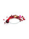 Plate Shallow Glass White with Diameter 30cm