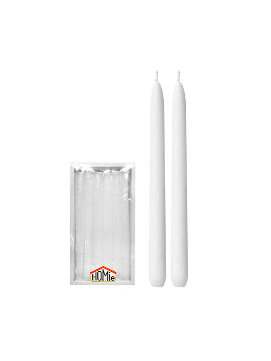 HOMie Scented Candle Taper White 20cm 12pcs