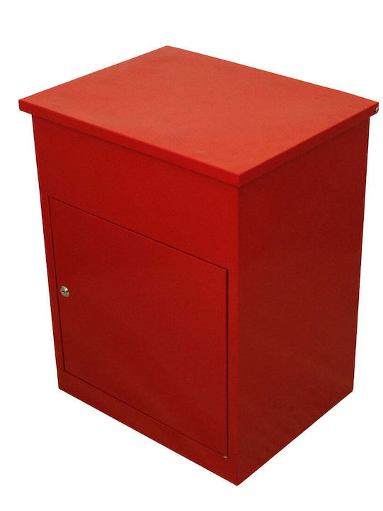 Cutie Poștală pentru Exterior Inox în Culoarea Roșu 32x20.5x12cm