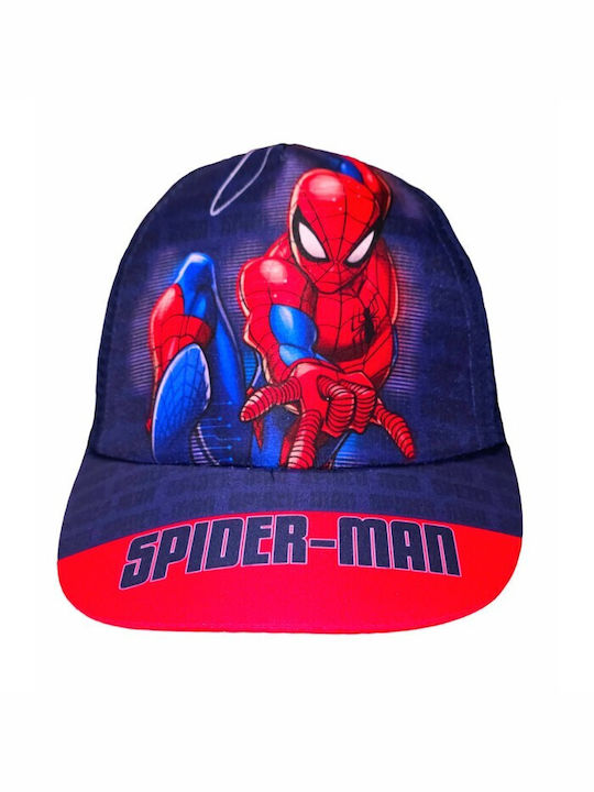 Marvel Kinderhut Jockey Stoff Spiderman Marineblau