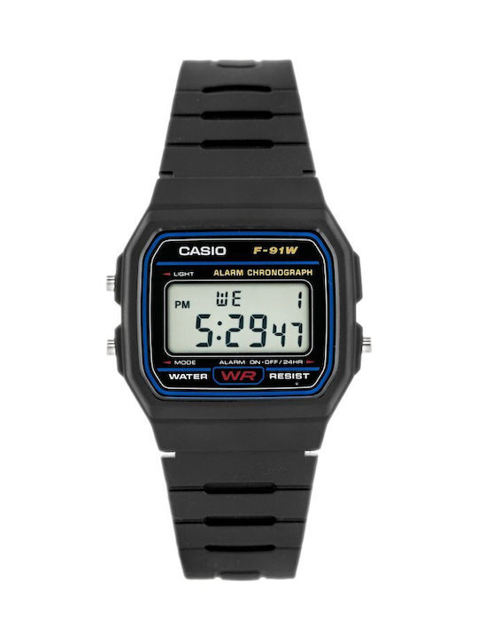 Casio Ψηφιακό Ρολόι Μπαταρίας με Μαύρο Καουτσού...