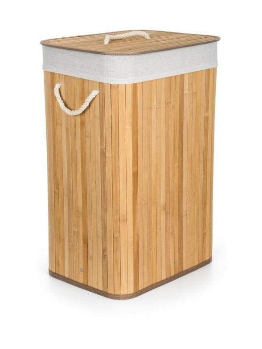 Кошница G21 40 × 30 × 60 см 72 л Бяла текстилна кошница от бамбук