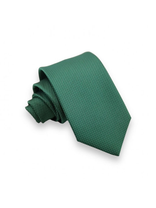 Erika Ανδρική Γραβάτα με Σχέδια Πράσινο/Λευκό
