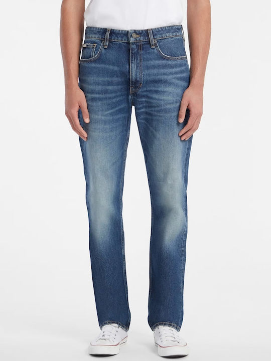 Pantalon De Blugi Pentru Bărbați Straight Albastru