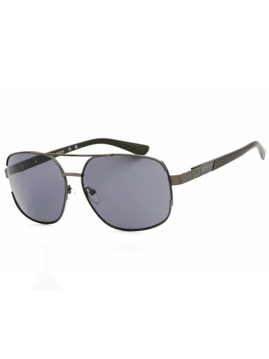 Guess Men's Sunglasses with Gray Metal Frame and Gray Lens GF0227 01B