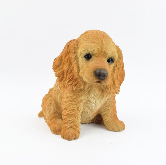 Cocker Spaniel sitzend Blonde Harz Hund 11 X 15,5 X 14,5 cm