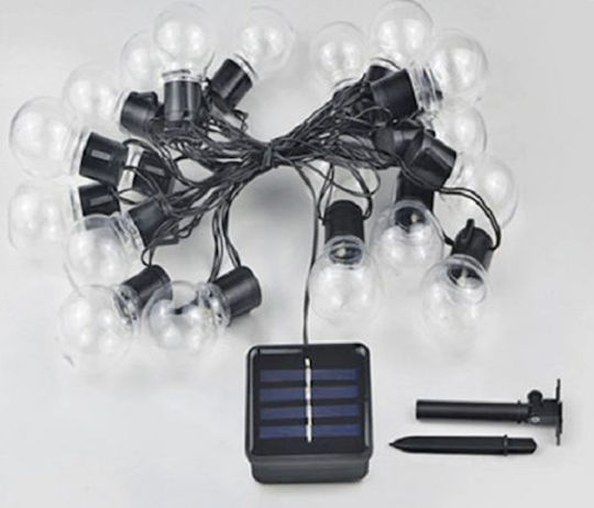 ForHome Hängend Solarleuchte Girlande Warmes Weiß mit Fotokontakt