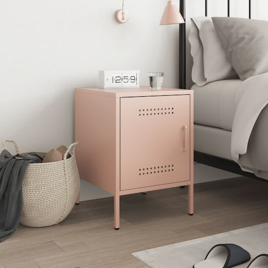 Metal Pink Bedside Table 36x39x50.5cm Metal Pink Bedside Table 36x39x50.5cm