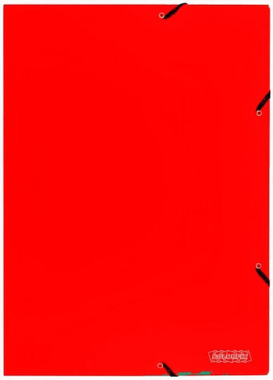 Colorfix Φάκελος Πρεσπάν Συμπαγές Λάστιχο Αυτιά Χαρτί A4 25x35εκ Κόκκινος