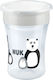 Nuk Baby Cup Magic Cup made of Plastic Gray Sea Lion - Panda 230ml for 8m+m+