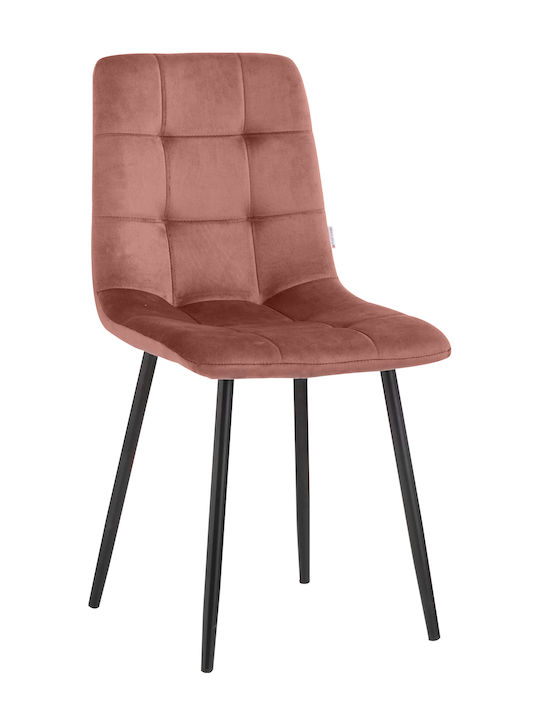 Mona Dining Room Velvet Chair Pink 45x42x90cm