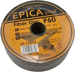 Epica Star Обикновен лист за шлайфане K60 22.23x115мм Комплект 25бр
