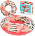 Inel de înot gonflabil Bestway 36237 Floare albă roz 119cm