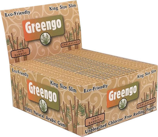 Greengo Бамбук Кинг Сайз Слайм Неизбелени Цигарени Хартии 50 Броя