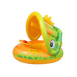 Kids Inflatable Swim Trainer Seat & Canopy Sl-b0102 151523 Greenorange Code 151523_gro