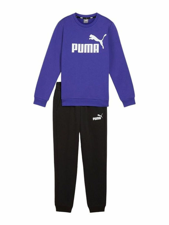 Puma Kids Sweatpants Set Blue 2pcs Jr Sweat Suit Fl 670884-27